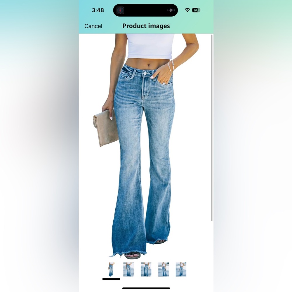 Women's Blue Flared Jeans
